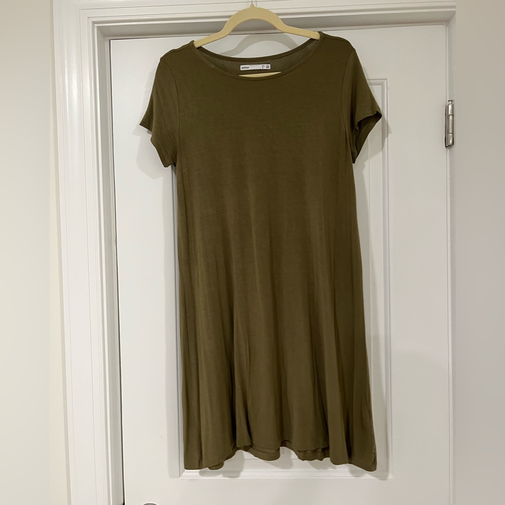 Lefties Green Shortsleeve Shirt Swing Dress